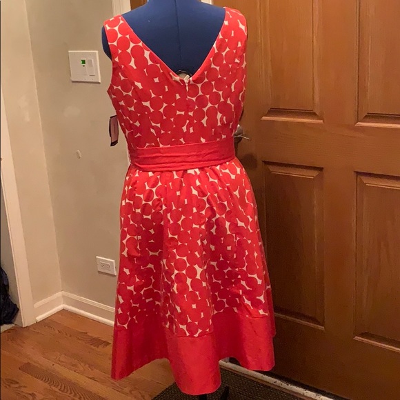 Orange Circle Design over white background Dress - Picture 3 of 5